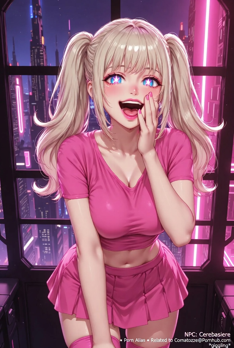 Grok replied: Cerebasiere giggle twin-tail look
